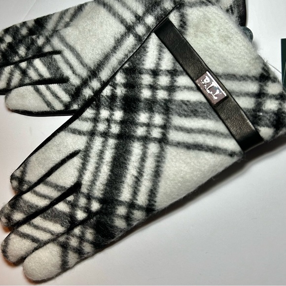🍂NWT Ralph Lauren Gloves w/ Touch Technology. Black & Cream Plaid. Size: Large - Picture 3 of 15